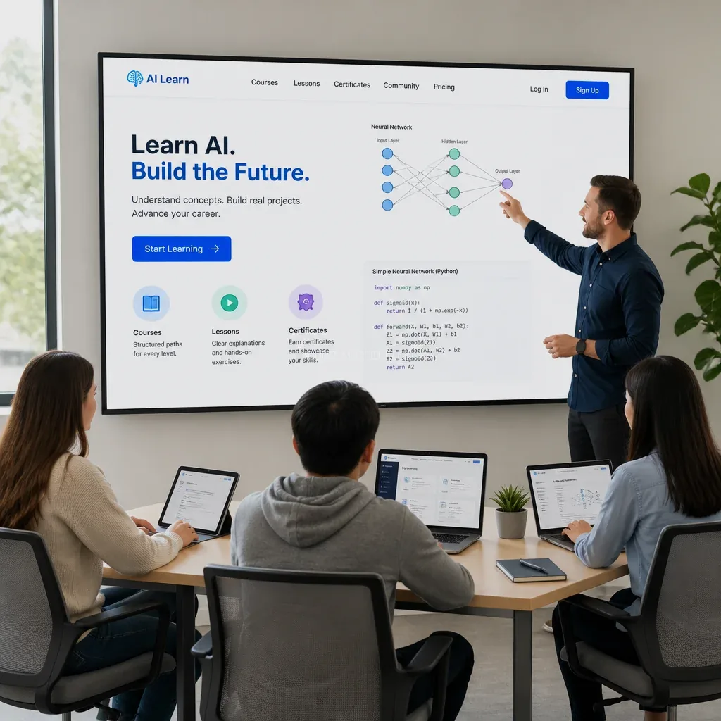 Instructor mentoring a team on an AI deployment scenario